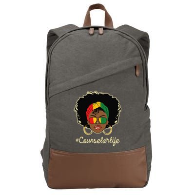 Counselor Life African American Pride Career Counseling Cotton Canvas Backpack