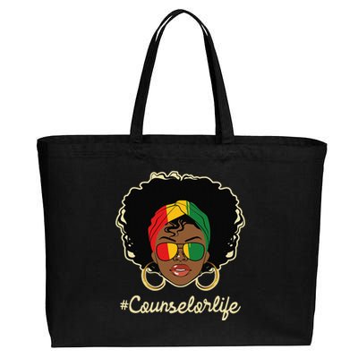 Counselor Life African American Pride Career Counseling Cotton Canvas Jumbo Tote