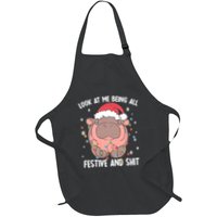 Christmas Look At Me Being All Festive And Shits Moo Deng Apron