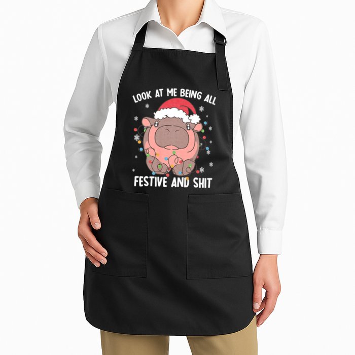 Christmas Look At Me Being All Festive And Shits Moo Deng Apron