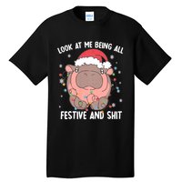 Christmas Look At Me Being All Festive And Shits Moo Deng Tall T-Shirt