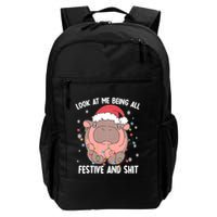 Christmas Look At Me Being All Festive And Shits Moo Deng Backpack