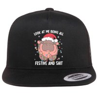 Christmas Look At Me Being All Festive And Shits Moo Deng Flatbill Hat