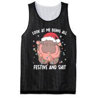 Christmas Look At Me Being All Festive And Shits Moo Deng Mesh Reversible Basketball Jersey Tank