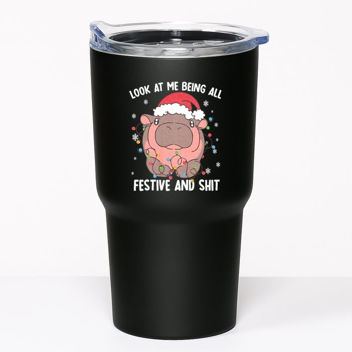 Christmas Look At Me Being All Festive And Shits Moo Deng Tumbler
