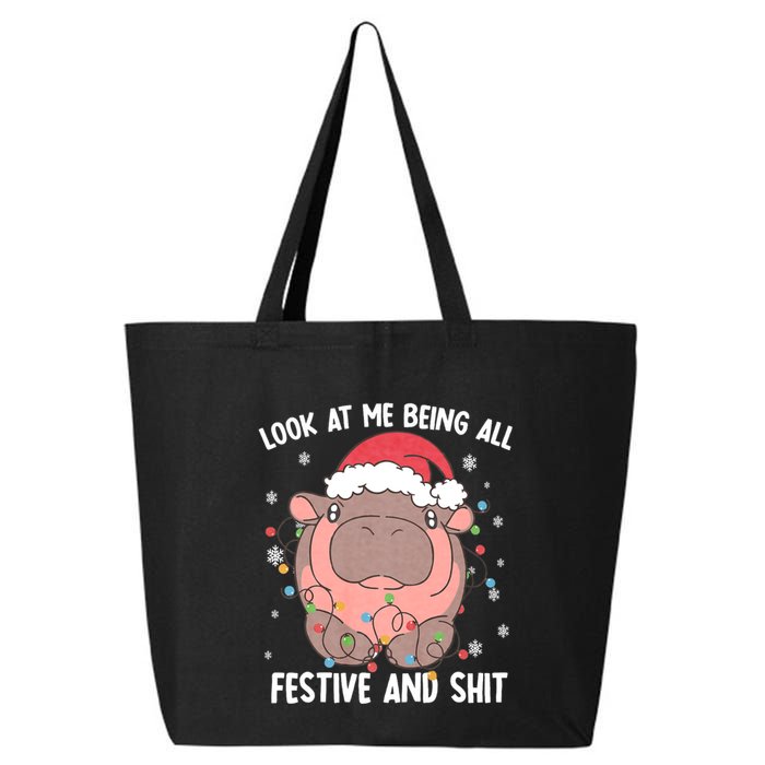 Christmas Look At Me Being All Festive And Shits Moo Deng 25L Jumbo Tote