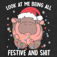 Christmas Look At Me Being All Festive And Shits Moo Deng 25L Jumbo Tote