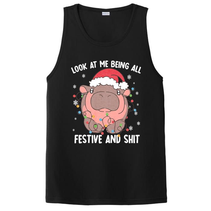 Christmas Look At Me Being All Festive And Shits Moo Deng PosiCharge Competitor Tank