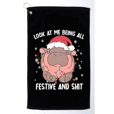 Christmas Look At Me Being All Festive And Shits Moo Deng Golf Towel