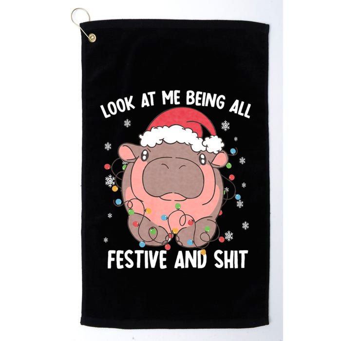 Christmas Look At Me Being All Festive And Shits Moo Deng Golf Towel
