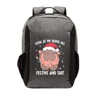 Christmas Look At Me Being All Festive And Shits Moo Deng Vector Backpack