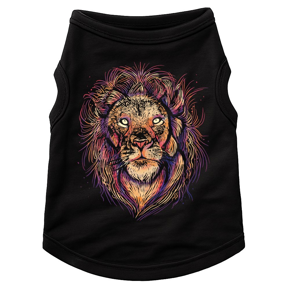 Colorful Lion Abstract Doggie Tank