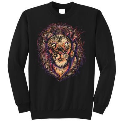 Colorful Lion Abstract Sweatshirt