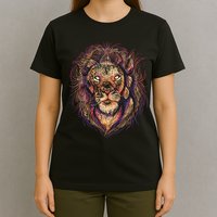 Colorful Lion Abstract T-Shirt