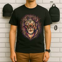 Colorful Lion Abstract T-Shirt