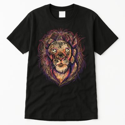 Colorful Lion Abstract Tall T-Shirt