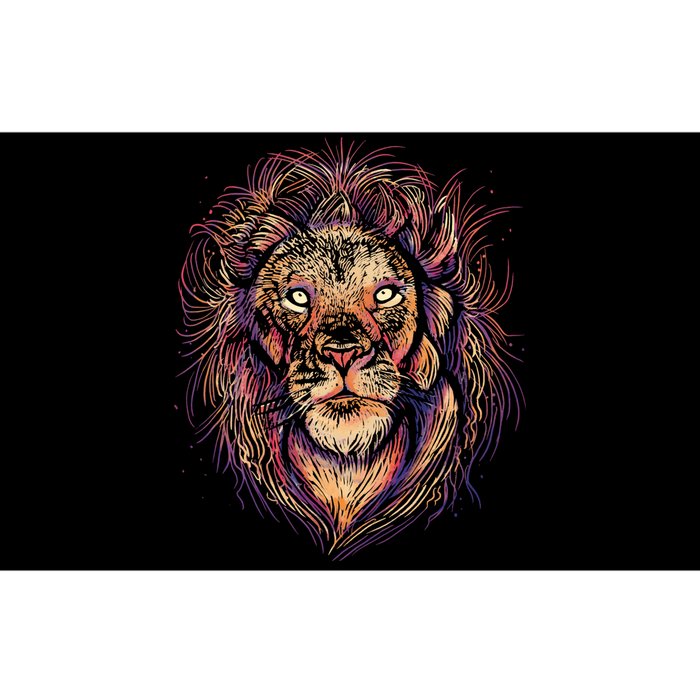 Colorful Lion Abstract Bumper Sticker