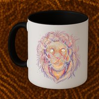 Colorful Lion Abstract Mug