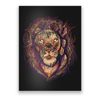 Colorful Lion Abstract Poster