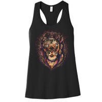 Colorful Lion Abstract Women's Racerback Tank