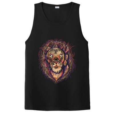 Colorful Lion Abstract PosiCharge Competitor Tank