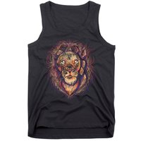 Colorful Lion Abstract Tank Top