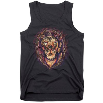 Colorful Lion Abstract Tank Top