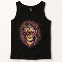 Colorful Lion Abstract Tank Top