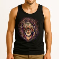 Colorful Lion Abstract Tank Top