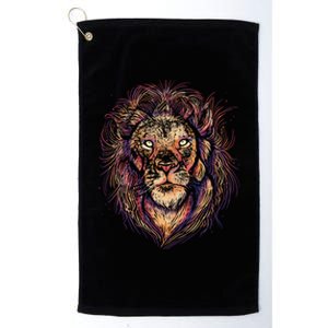 Colorful Lion Abstract Platinum Collection Golf Towel