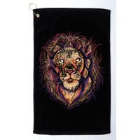 Colorful Lion Abstract Golf Towel