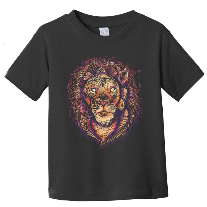 Colorful Lion Abstract Toddler T-Shirt