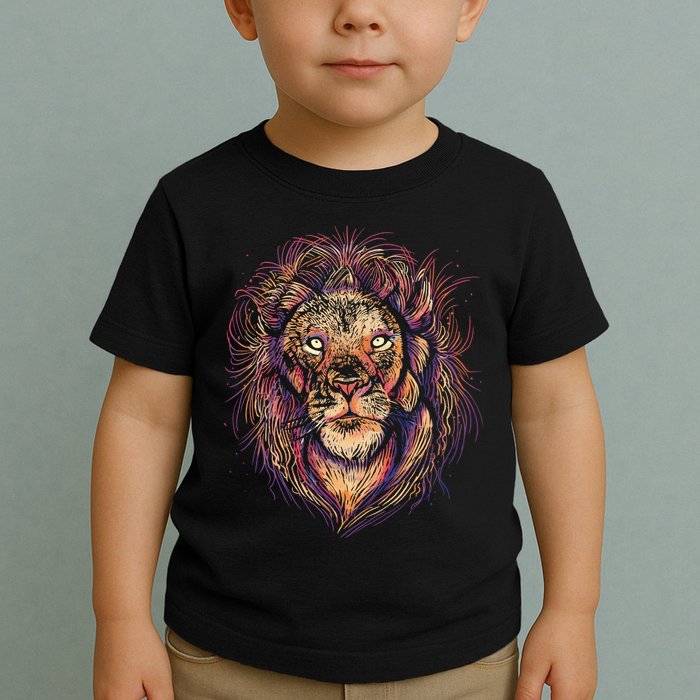 Colorful Lion Abstract Toddler T-Shirt