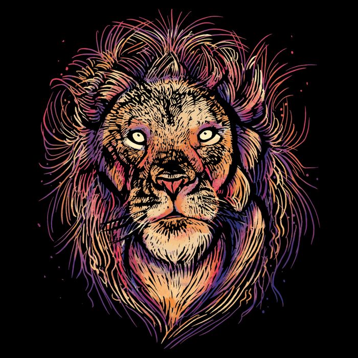 Colorful Lion Abstract Wool Snapback Cap
