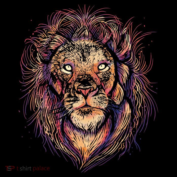 Colorful Lion Abstract Kids T-Shirt