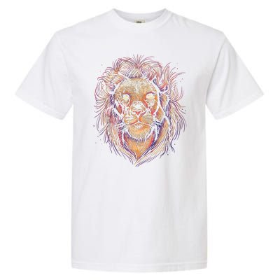 Colorful Lion Abstract Garment-Dyed Heavyweight T-Shirt