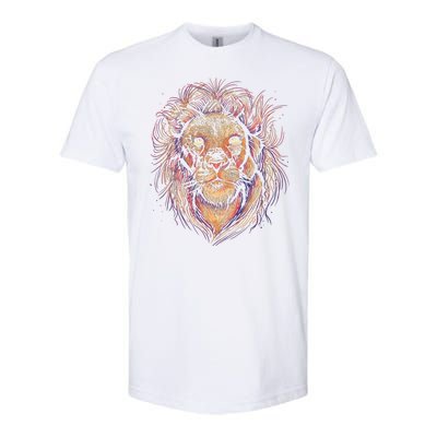 Colorful Lion Abstract Softstyle® CVC T-Shirt