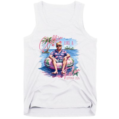 Chillin Like A Felon Funny Trump For President Summer 2024 Tank Top