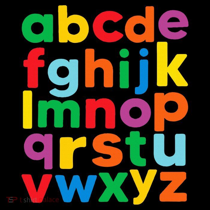 Colorful Letters Alphabet Learning Abcs T-Shirt