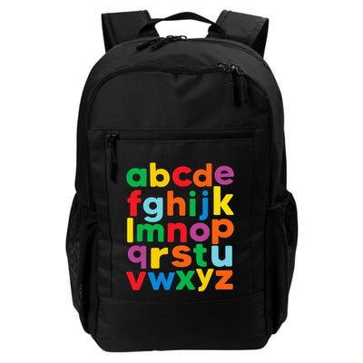 Colorful Letters Alphabet Learning Abcs Daily Commute Backpack