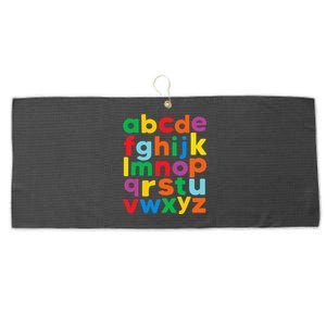 Colorful Letters Alphabet Learning Abcs Large Microfiber Waffle Golf Towel