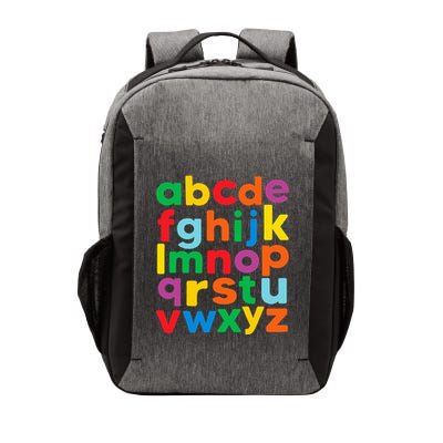 Colorful Letters Alphabet Learning Abcs Vector Backpack