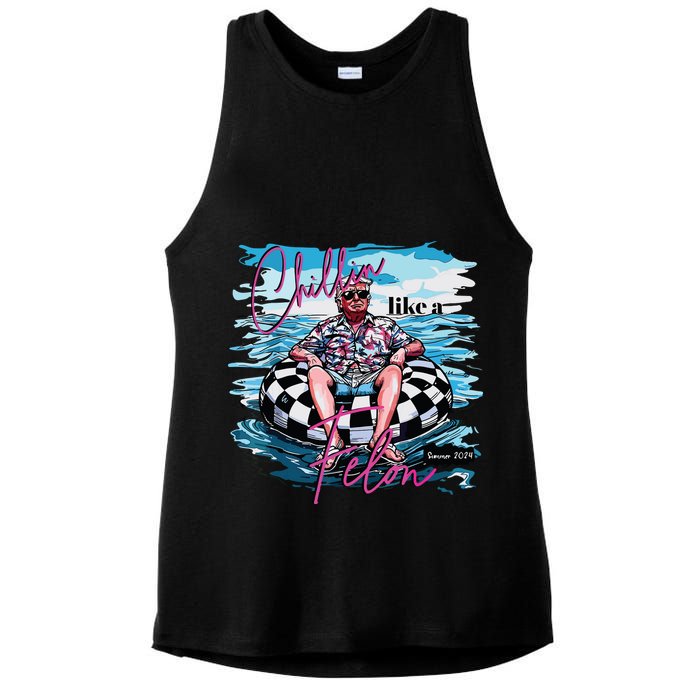 Chillin Like A Felon Ladies PosiCharge Tri-Blend Wicking Tank