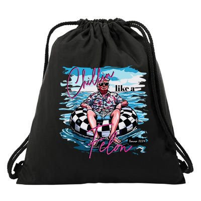 Chillin Like A Felon Drawstring Bag