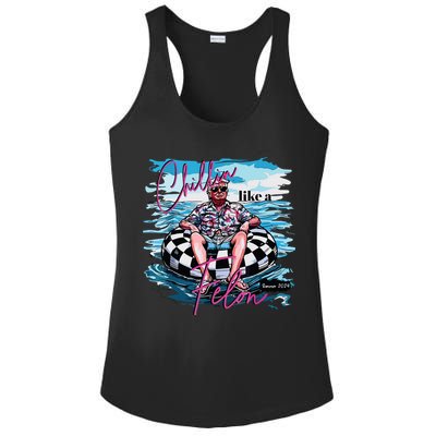 Chillin Like A Felon Ladies PosiCharge Competitor Racerback Tank