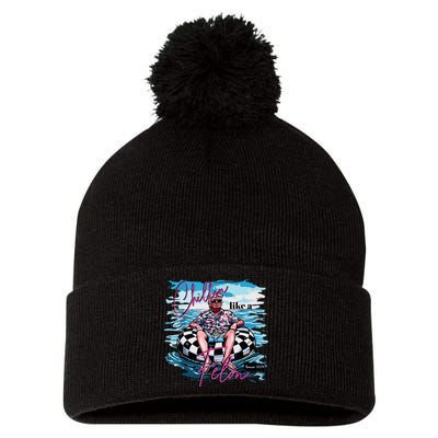 Chillin Like A Felon Pom Pom 12in Knit Beanie