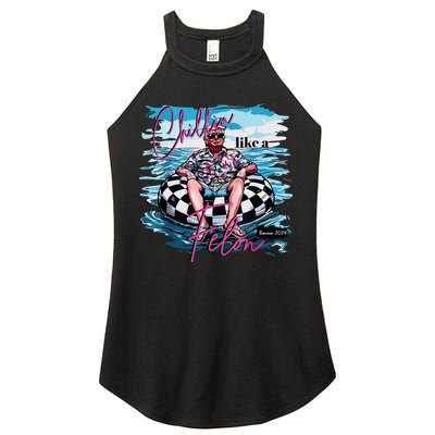 Chillin Like A Felon Women's Perfect Tri Rocker Tank