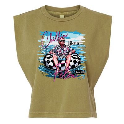 Chillin Like A Felon Garment-Dyed Women's Muscle Tee