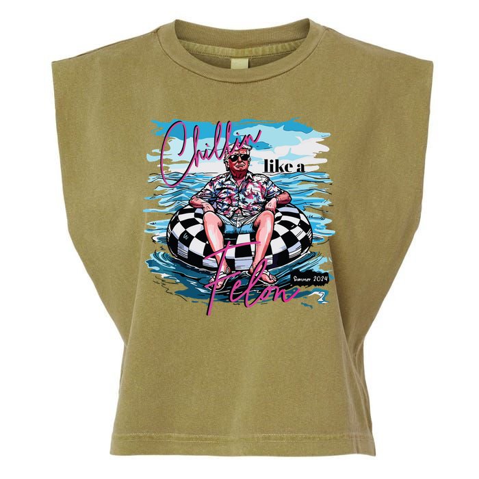 Chillin Like A Felon Garment-Dyed Women's Muscle Tee