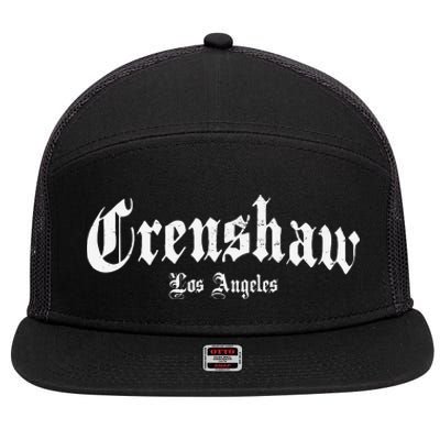 Crenshaw Los Angeles California Hood 7 Panel Mesh Trucker Snapback Hat